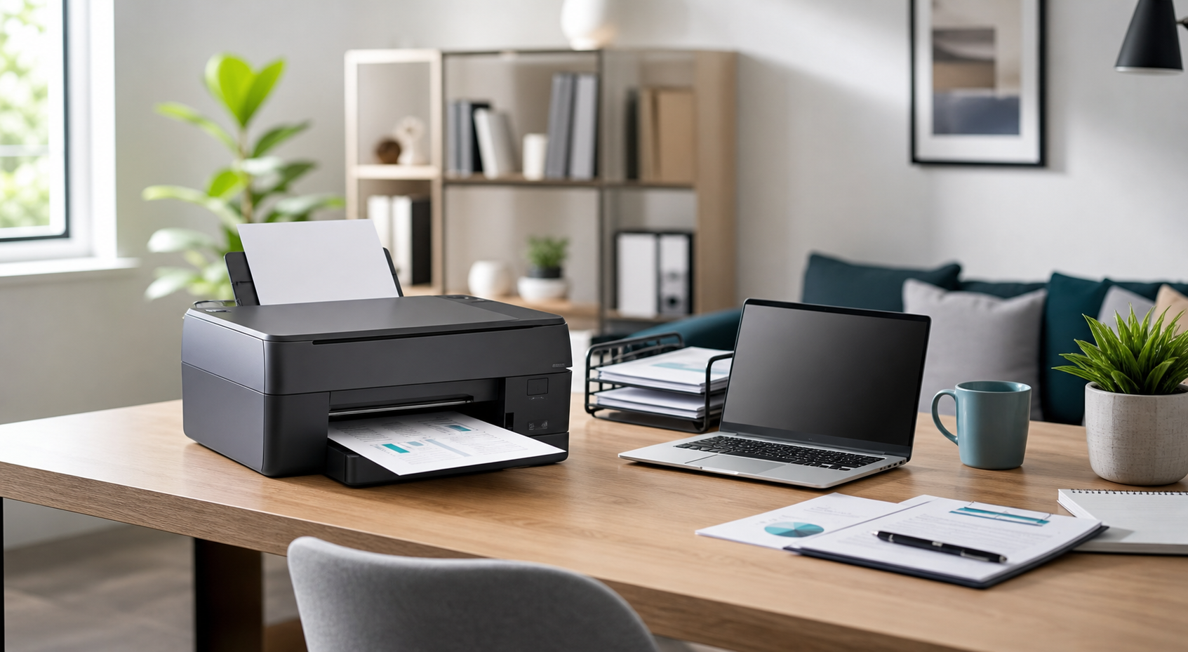 Real printer workspace setup